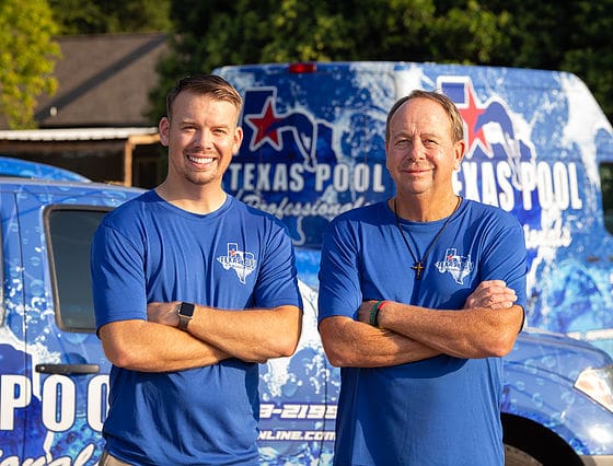 Victor Saliture, with his son, Cody-Texas Pool Professionals, LLC